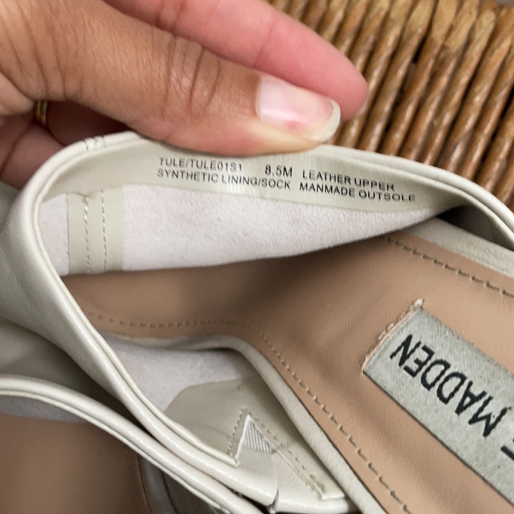 Steve Madden Tule Heeled Mule In Bone Leather - image 5